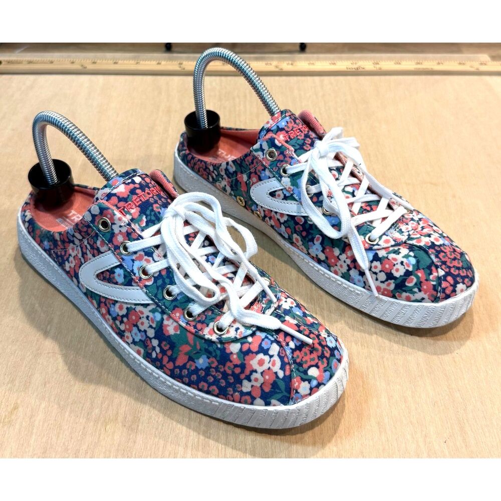Tretorn Nylite Floral Canvas Sneaker Mules Cottagecore Slip On Shoes Women 9.5M